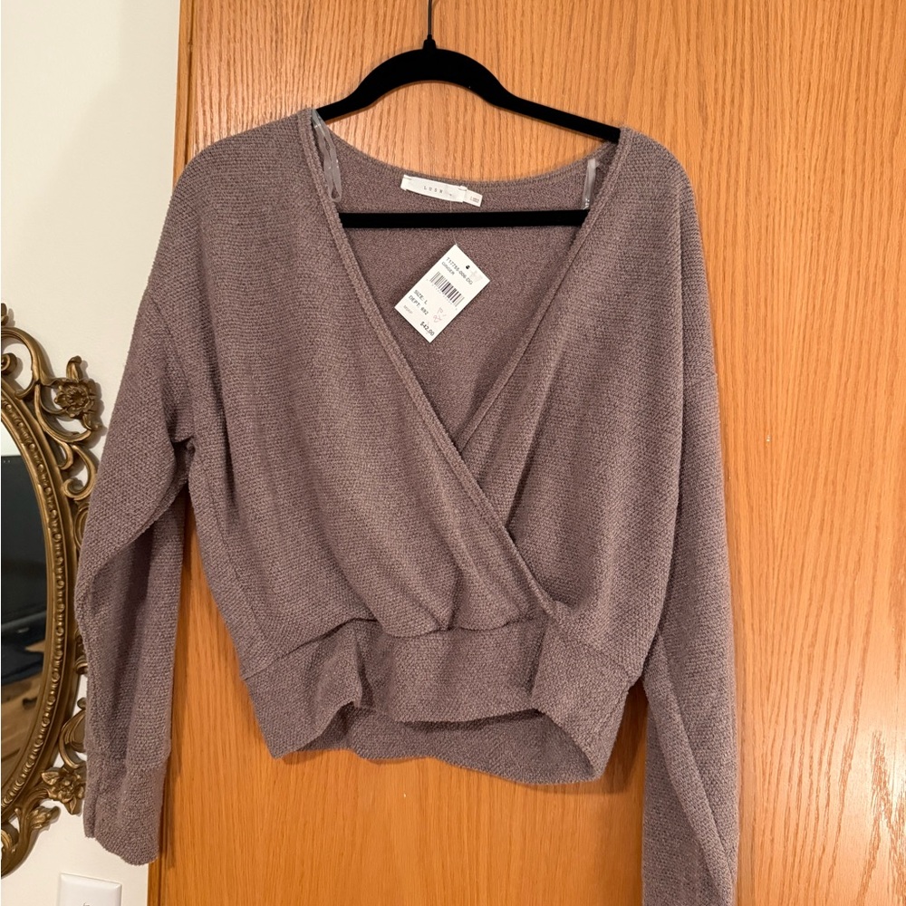 Lush Heathered Knit Top